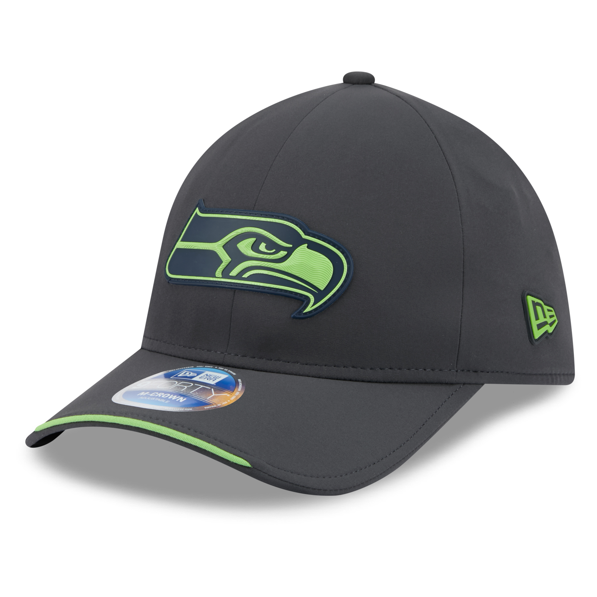 Men's New Era Charcoal Seattle Seahawks 2026 Sideline Cold Weather  9FORTY M-Crown Adjustable Hat