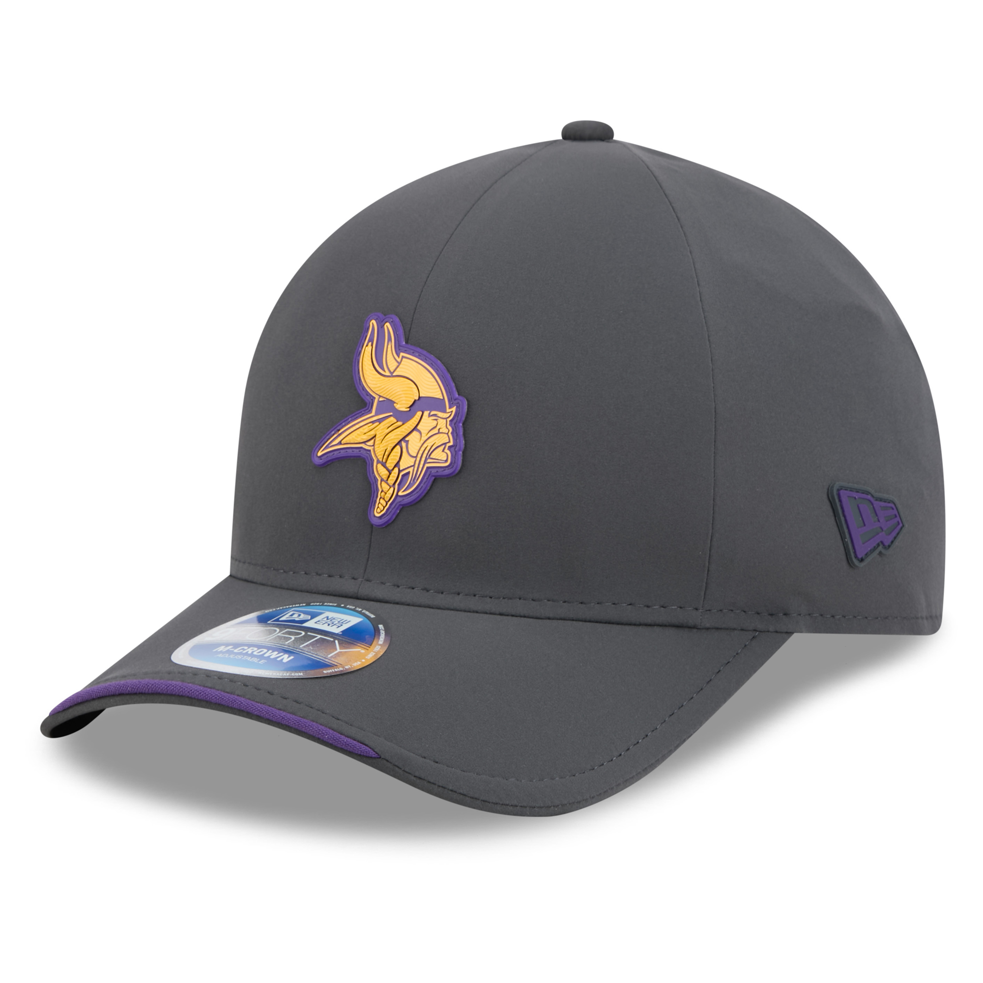 Men's New Era Charcoal Minnesota Vikings 2026 Sideline Cold Weather  9FORTY M-Crown Adjustable Hat