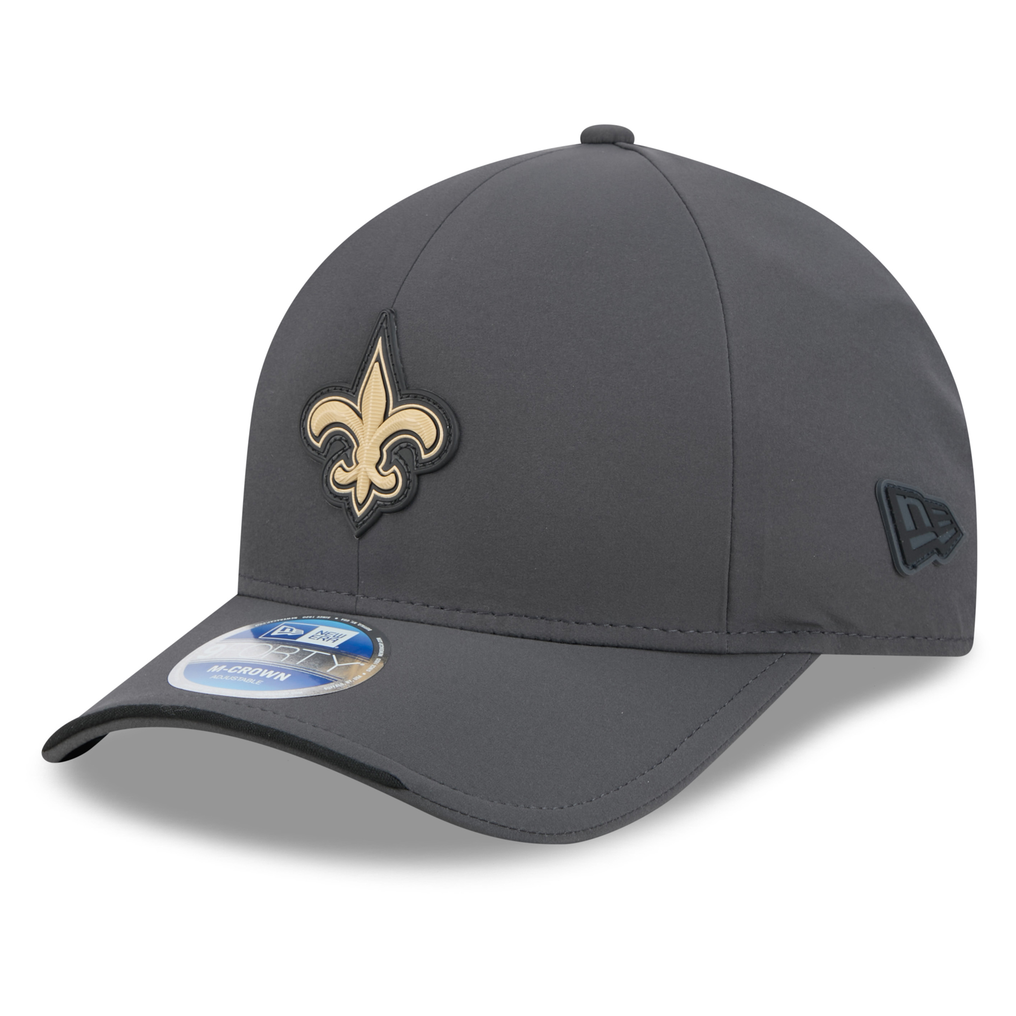 Men's New Era Charcoal New Orleans Saints 2026 Sideline Cold Weather 9FORTY M-Crown Adjustable Hat