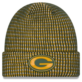 Men's New Era Gold Green Bay Packers 2026 Sideline Cold Weather  Cuffed Knit Hat