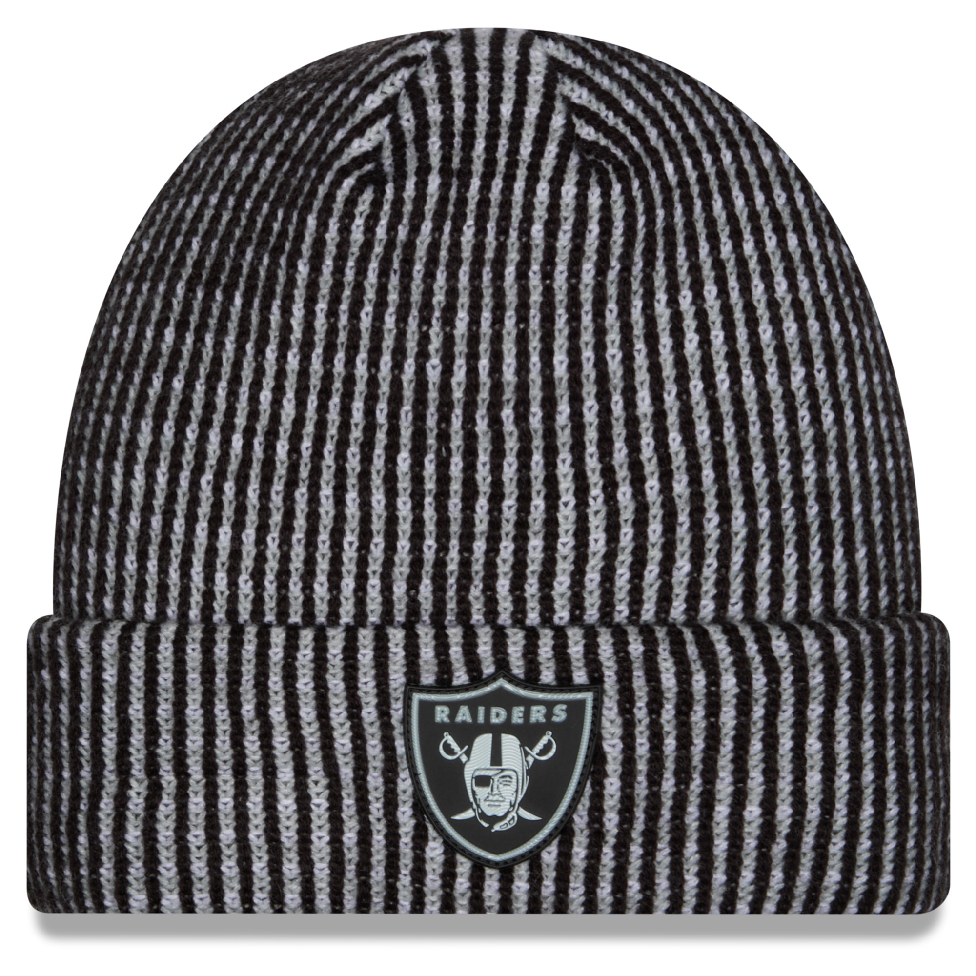 Men's New Era Black Las Vegas Raiders 2026 Sideline Cold Weather Cuffed Knit Hat