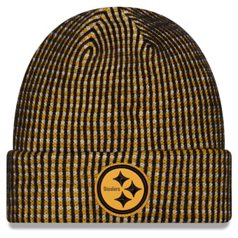 Men's New Era Gold Pittsburgh Steelers 2026 Sideline Cold Weather  Cuffed Knit Hat