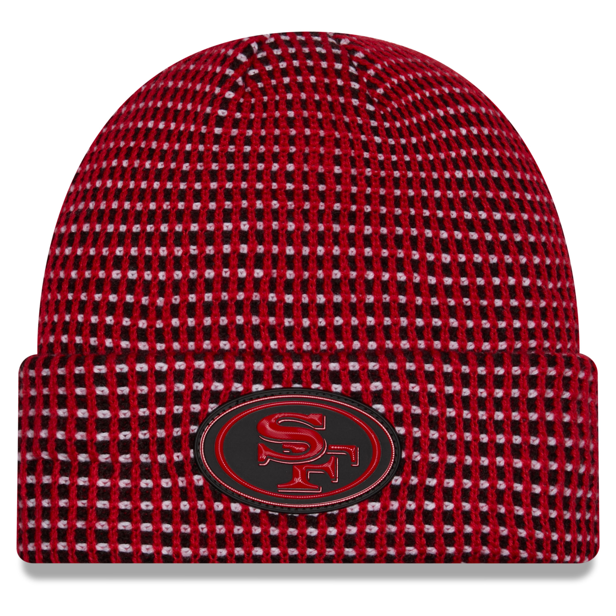 Men's New Era Scarlet San Francisco 49ers 2026 Sideline Cold Weather  Cuffed Knit Hat