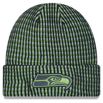Men's New Era Neon Green Seattle Seahawks 2026 Sideline Cold Weather  Cuffed Knit Hat