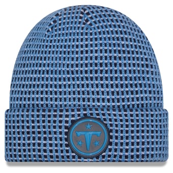 Men's New Era Light Blue Tennessee Titans 2026 Sideline Cold Weather  Cuffed Knit Hat