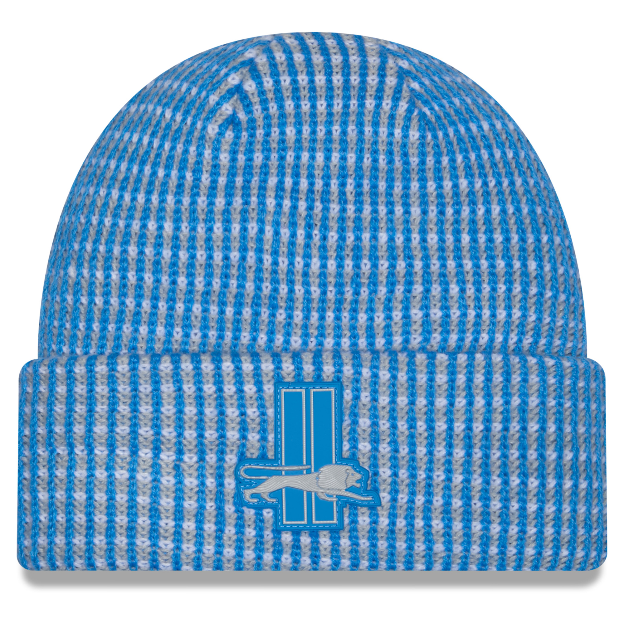 Men's New Era Blue Detroit Lions 2026 Sideline Cold Weather  Cuffed Knit Hat