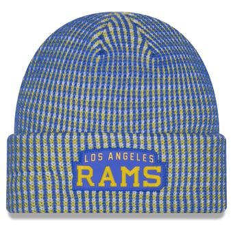 Men's New Era Royal Los Angeles Rams 2026 Sideline Cold Weather Throwback Cuffed Knit Hat