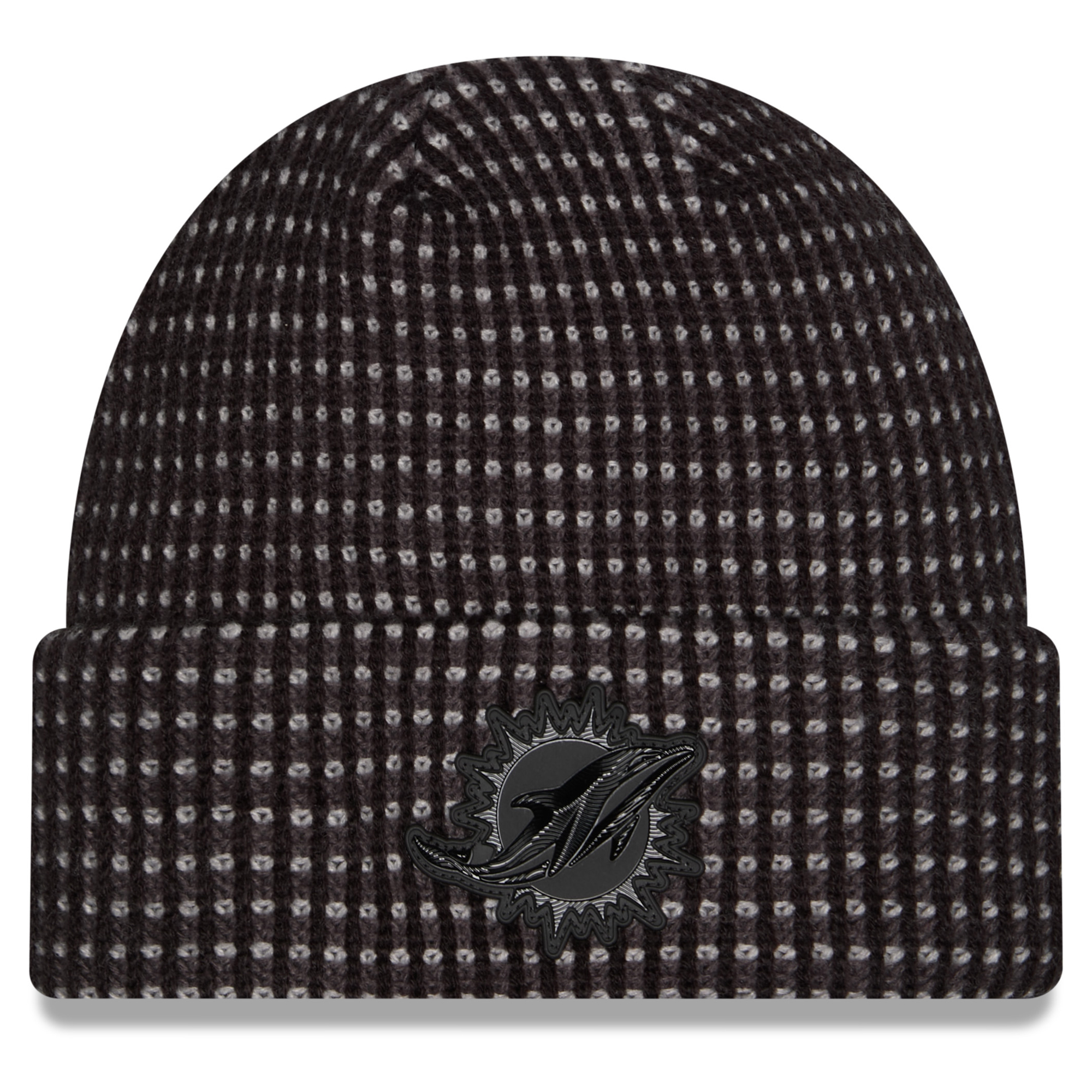 New Era Men's Black Miami Dolphins 2026 Sideline Cold Weather Cuffed Knit Hat - Black
