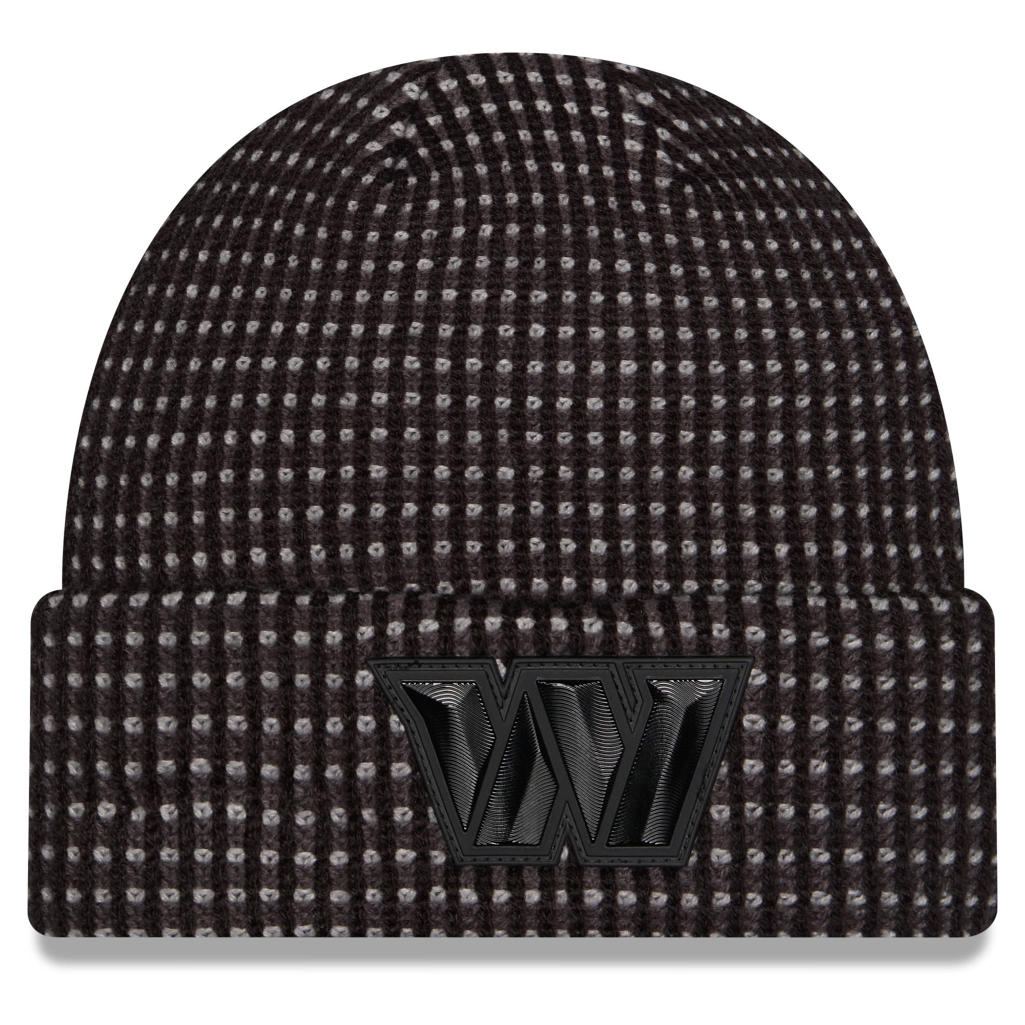 Men's New Era Black Washington Commanders 2026 Sideline Cold Weather Cuffed Knit Hat