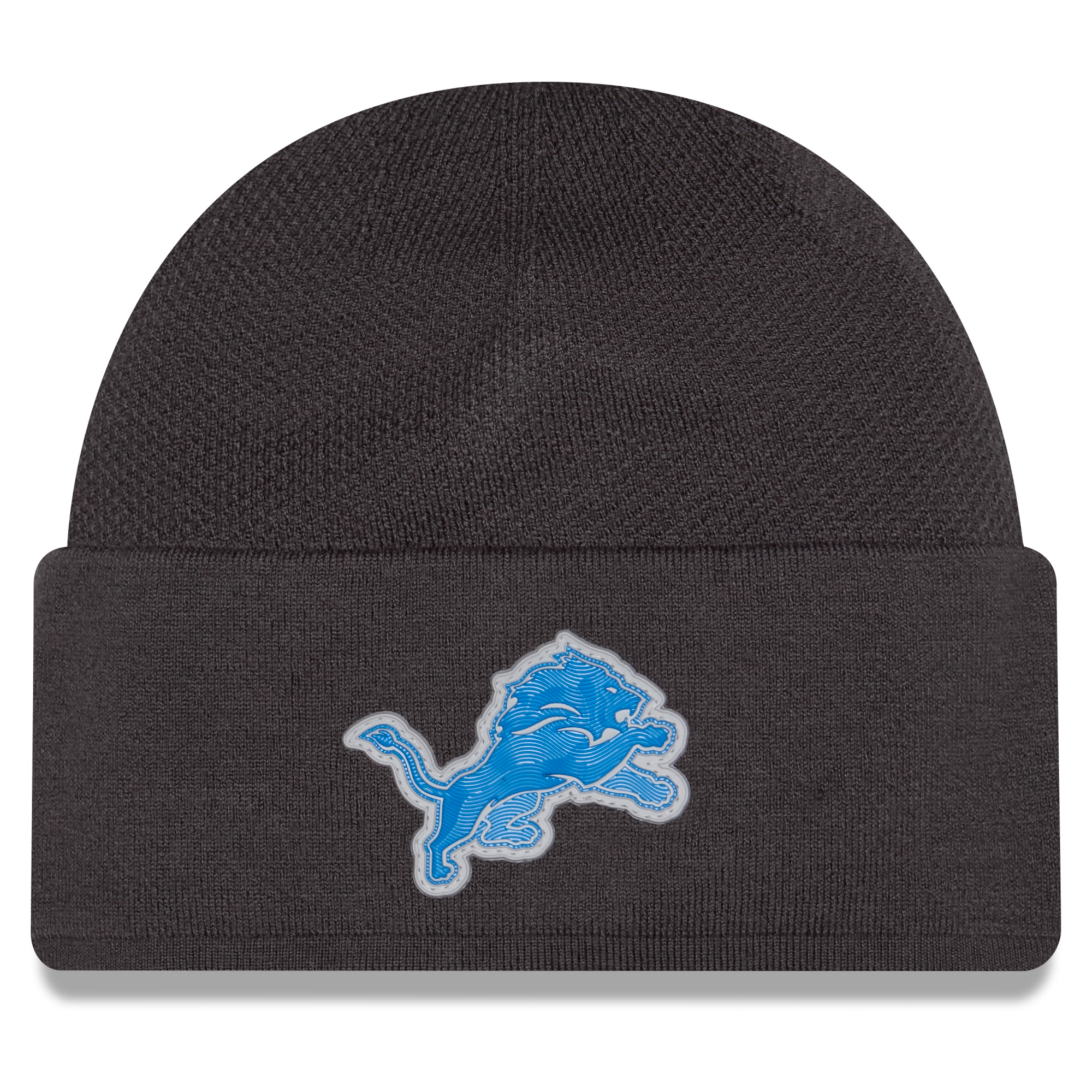 Men's New Era Charcoal Detroit Lions 2026 Sideline Cold Weather Skully Knit Hat