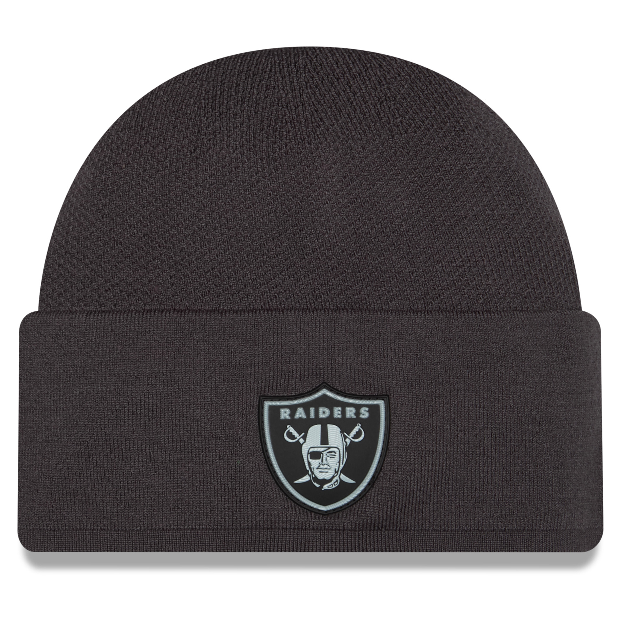 Men's New Era Charcoal Las Vegas Raiders 2026 Sideline Cold Weather  Skully Knit Hat