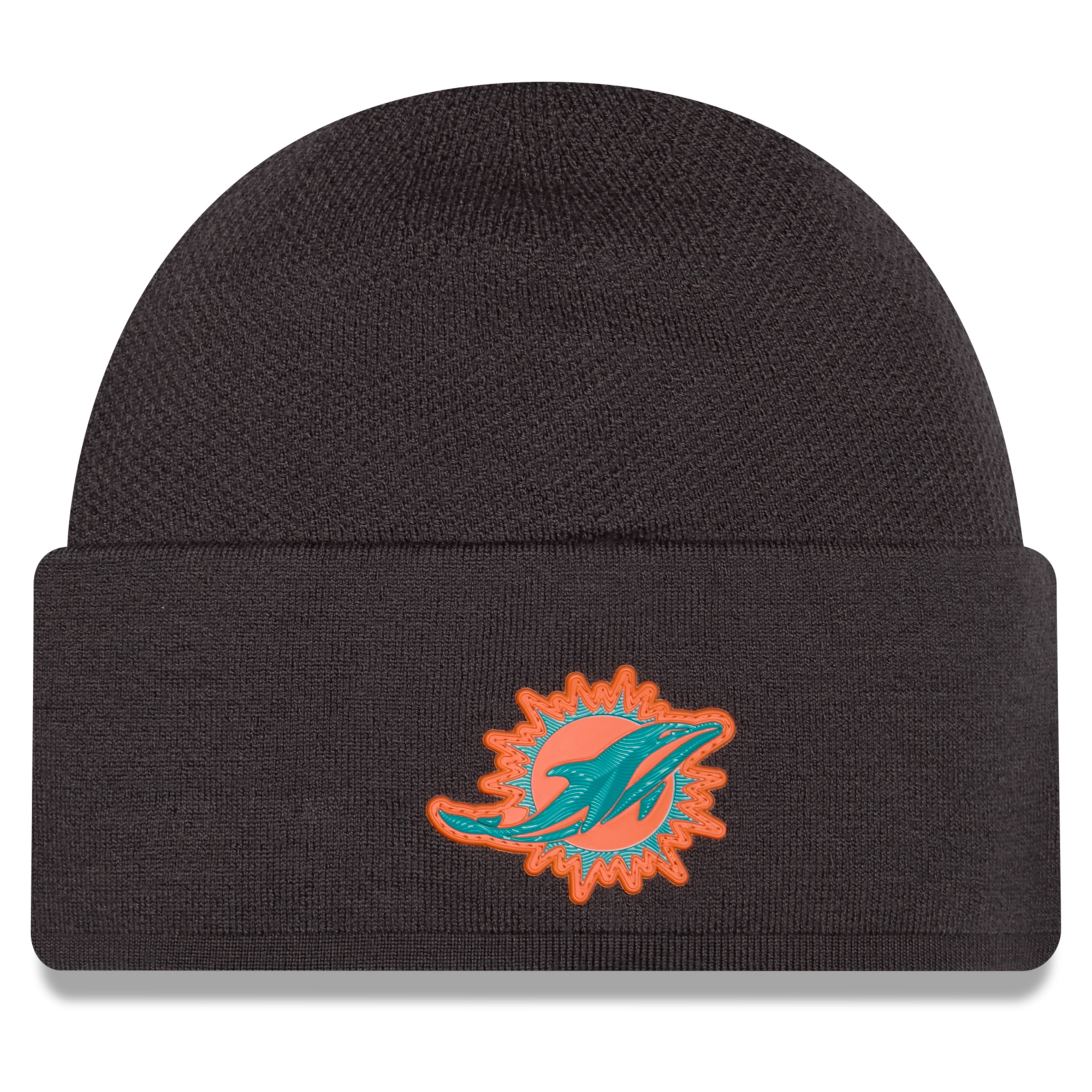 Men's New Era Charcoal Miami Dolphins 2026 Sideline Cold Weather Skully Knit Hat