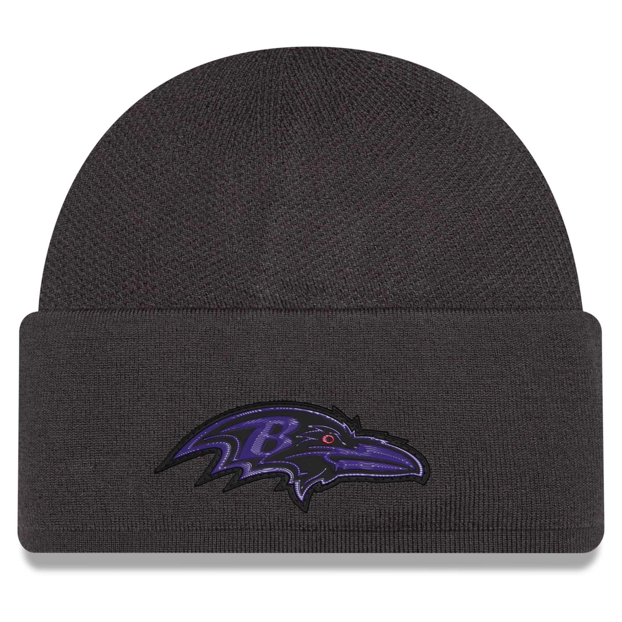 Men's New Era Charcoal Baltimore Ravens 2026 Sideline Cold Weather  Skully Knit Hat