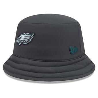 Men's New Era Charcoal Philadelphia Eagles 2026 Sideline Cold Weather Bucket Hat
