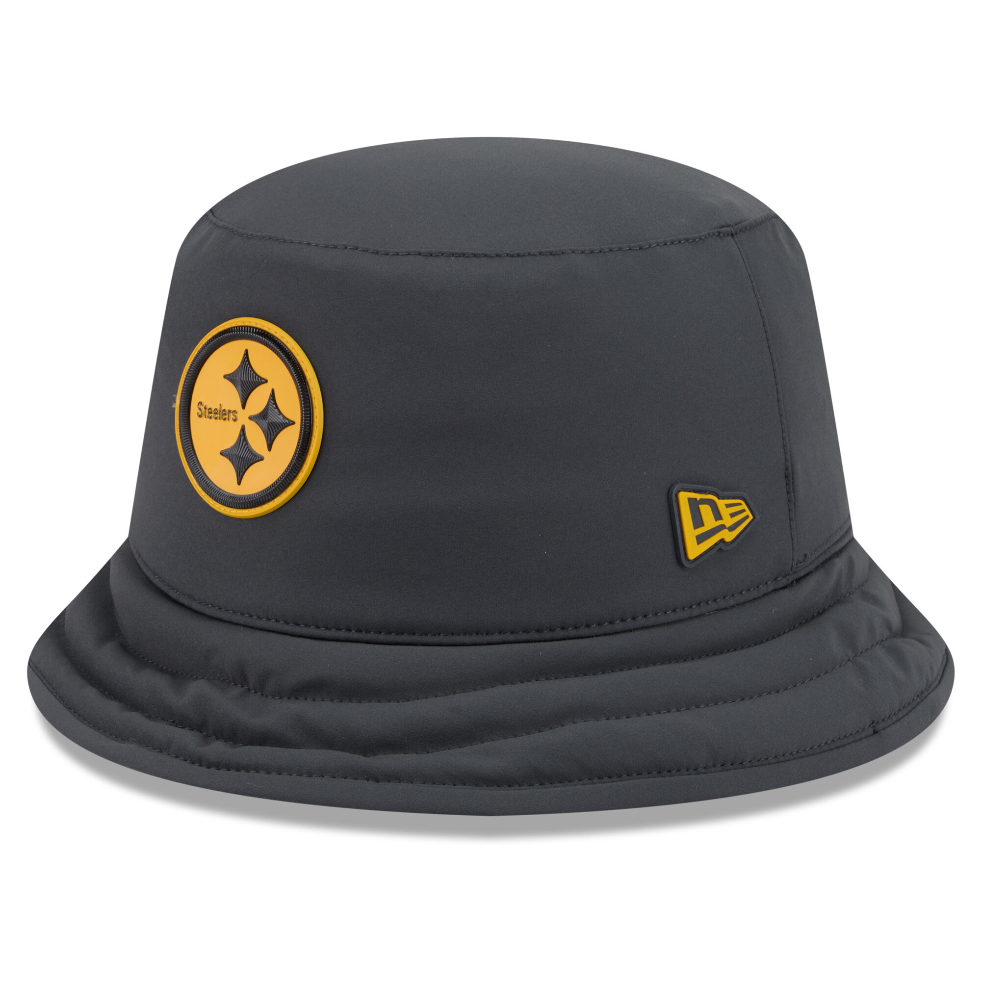 Men's New Era Charcoal Pittsburgh Steelers 2026 Sideline Cold Weather Bucket Hat