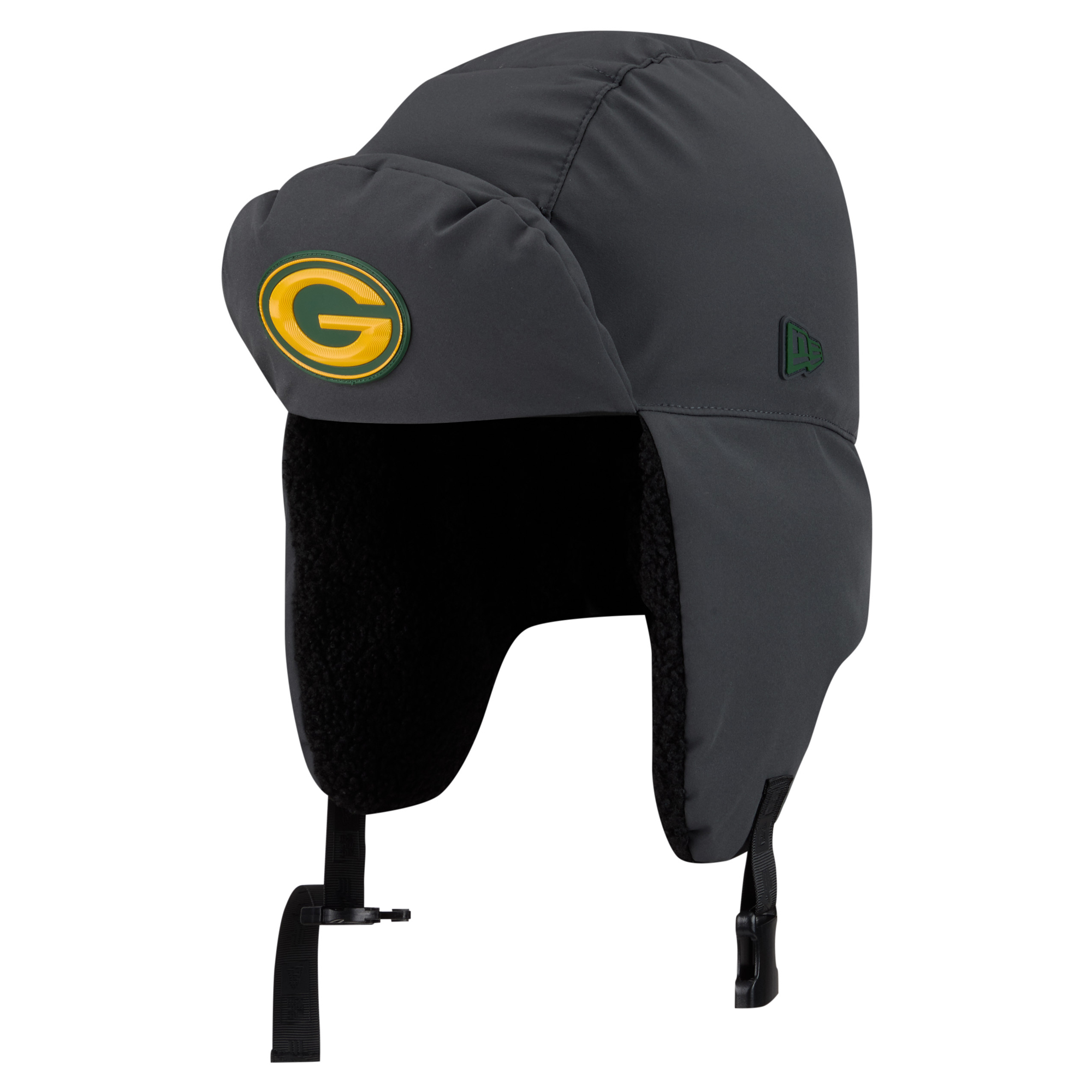 Men's New Era Charcoal Green Bay Packers 2026 Sideline Cold Weather  Trapper Hat