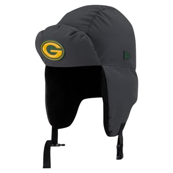 Men's New Era Charcoal Green Bay Packers 2026 Sideline Cold Weather  Trapper Hat