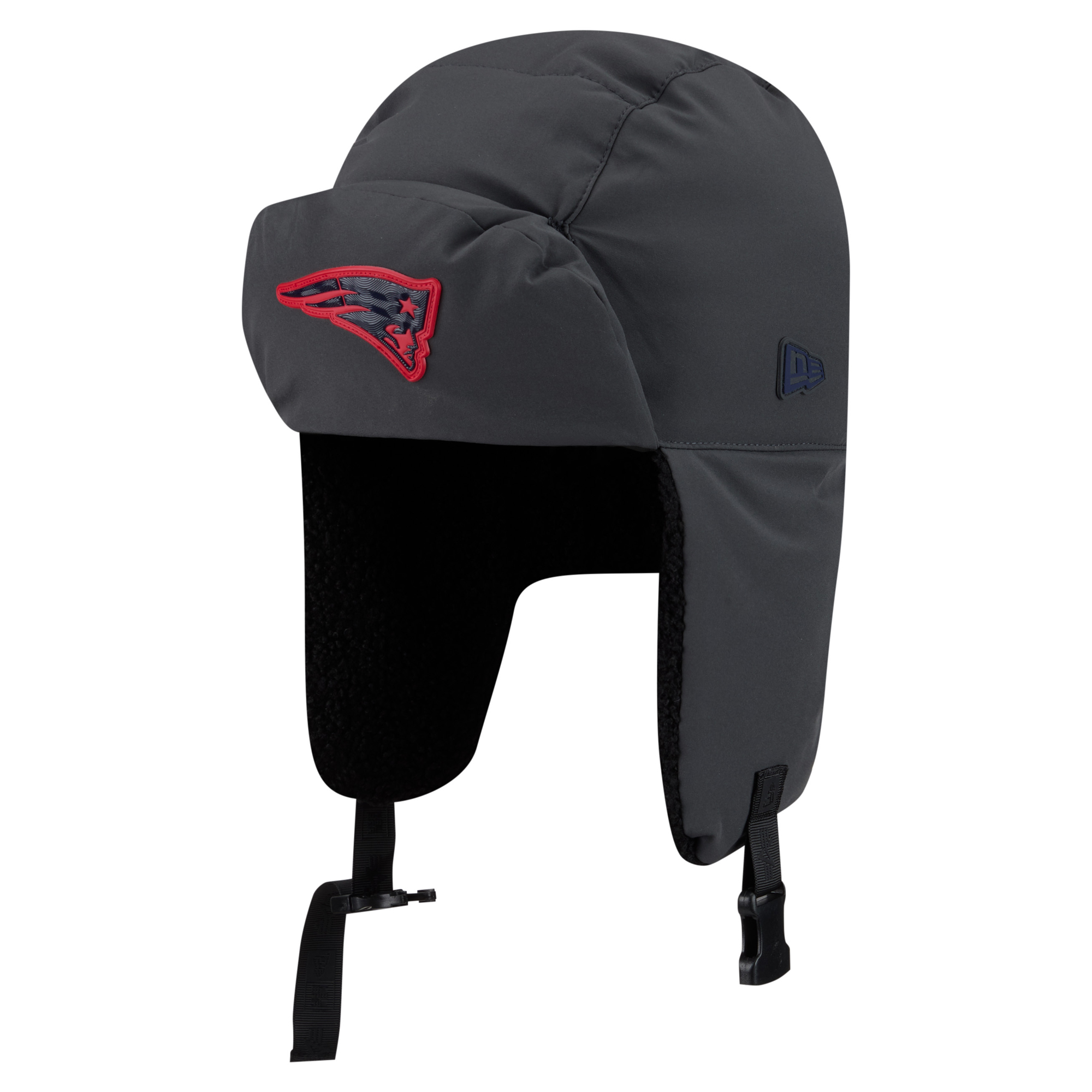 Men's New Era Charcoal New England Patriots 2026 Sideline Cold Weather  Trapper Hat
