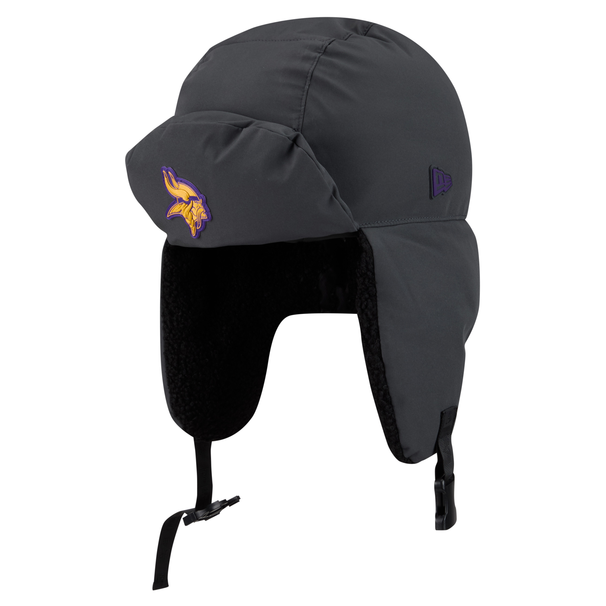 Men's New Era Charcoal Minnesota Vikings 2026 Sideline Cold Weather  Trapper Hat