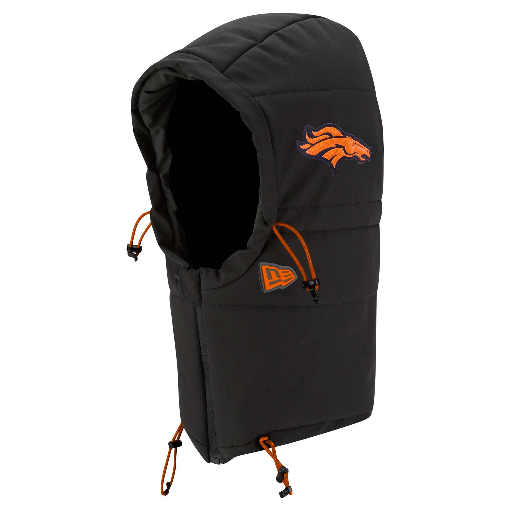 Men's New Era Charcoal Denver Broncos 2026 Sideline Cold Weather Adjustable Quilted Hood