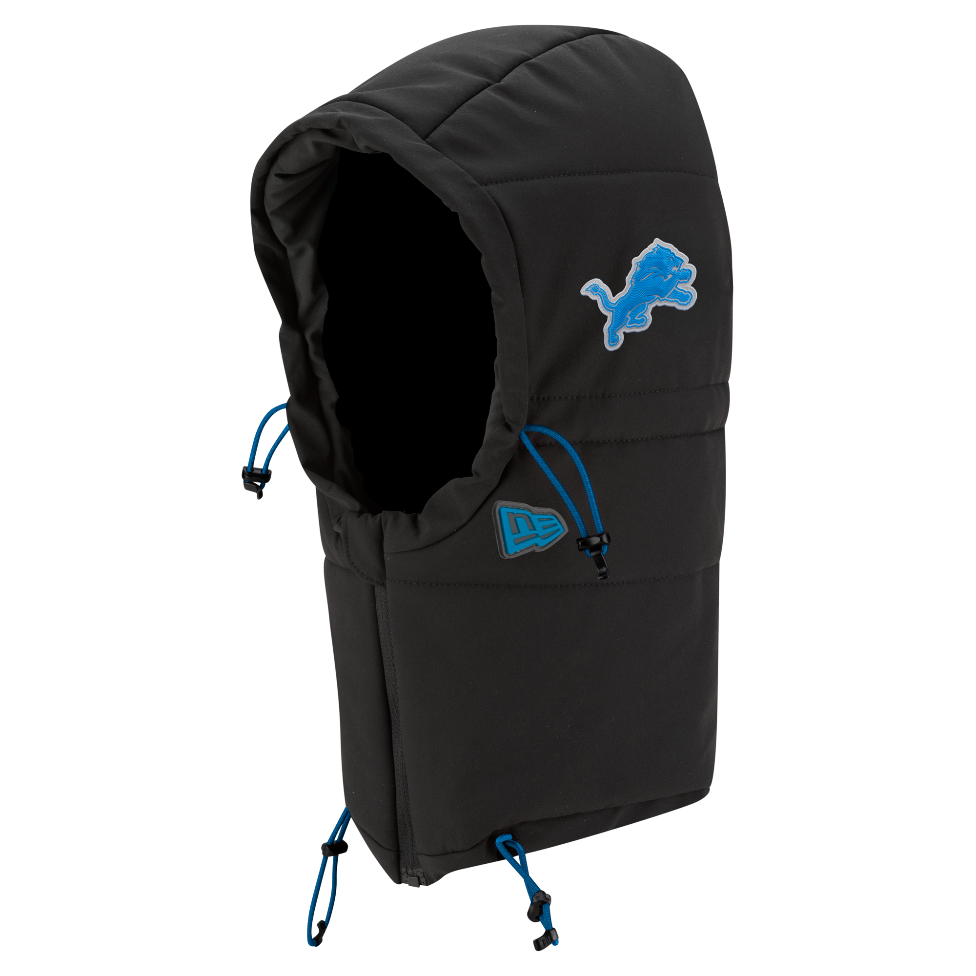 Men's New Era Charcoal Detroit Lions 2026 Sideline Cold Weather  Adjustable Quilted Hood