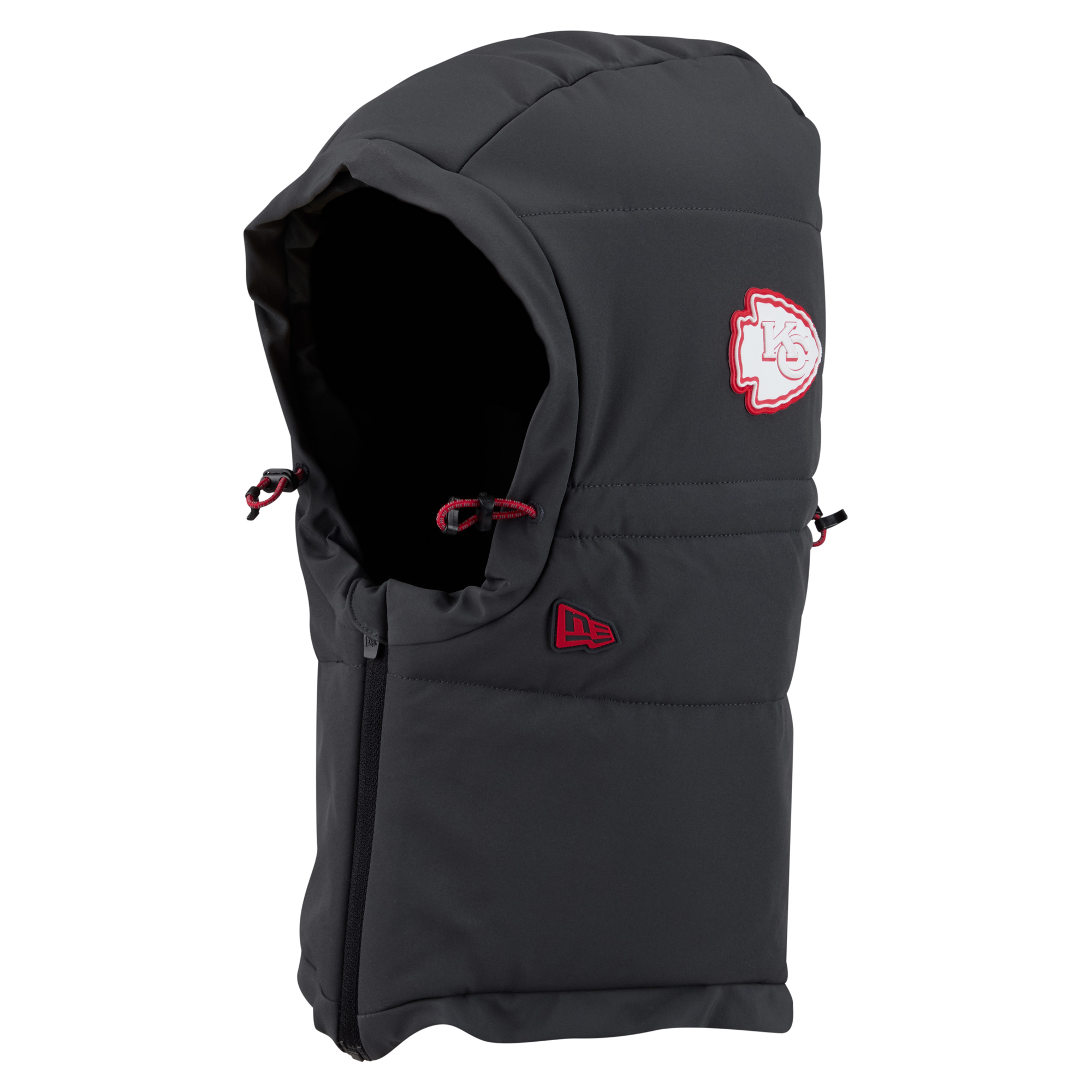 Men's New Era Charcoal Kansas City Chiefs 2026 Sideline Cold Weather  Adjustable Quilted Hood