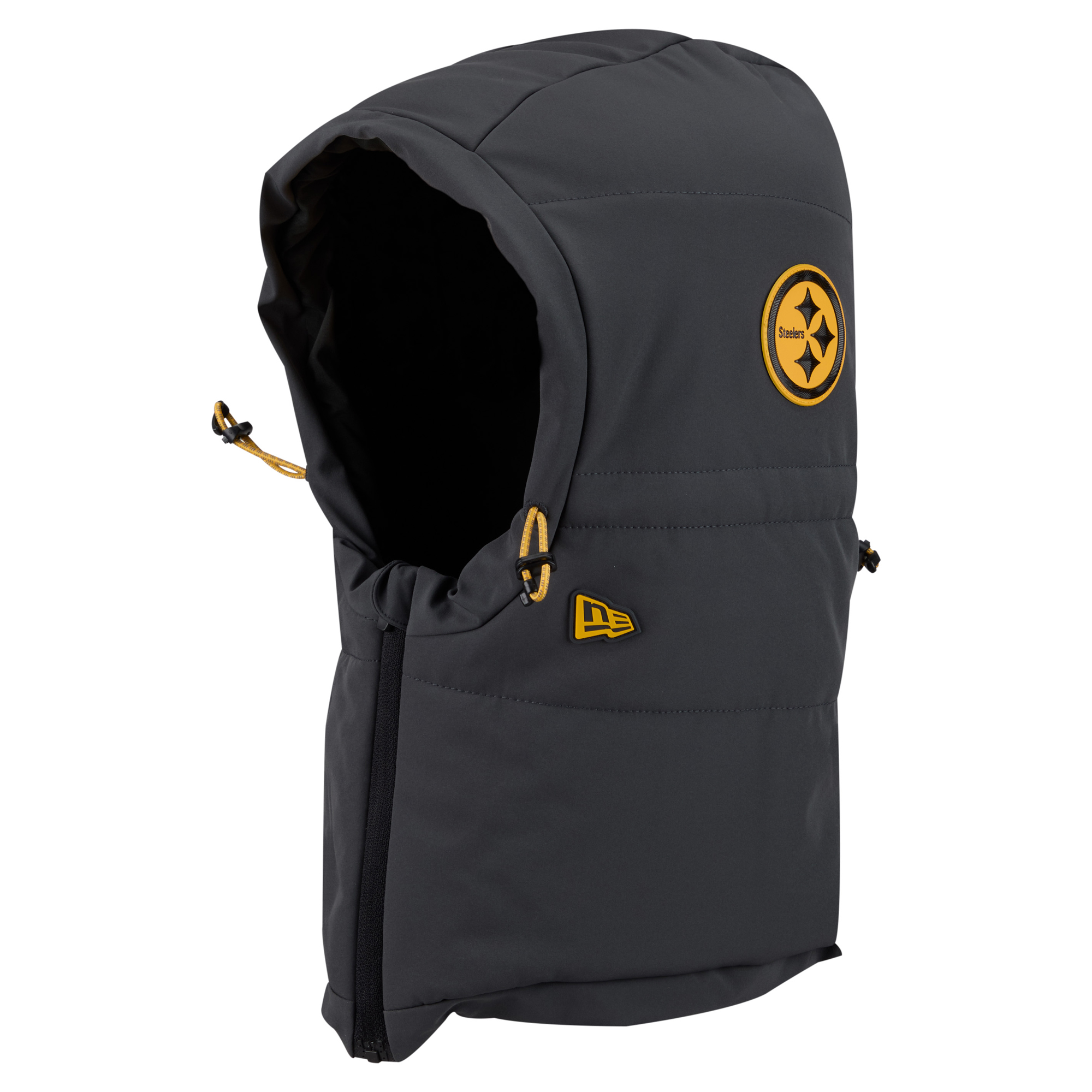Men's New Era Charcoal Pittsburgh Steelers 2026 Sideline Cold Weather  Adjustable Quilted Hood