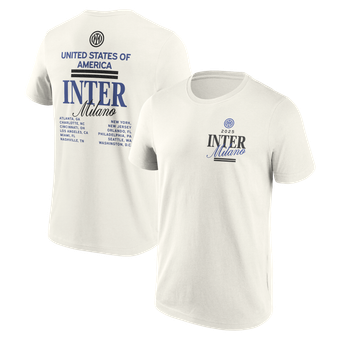 Men's Fanatics Cream Inter Milan 2025 CWC US Tour T-Shirt