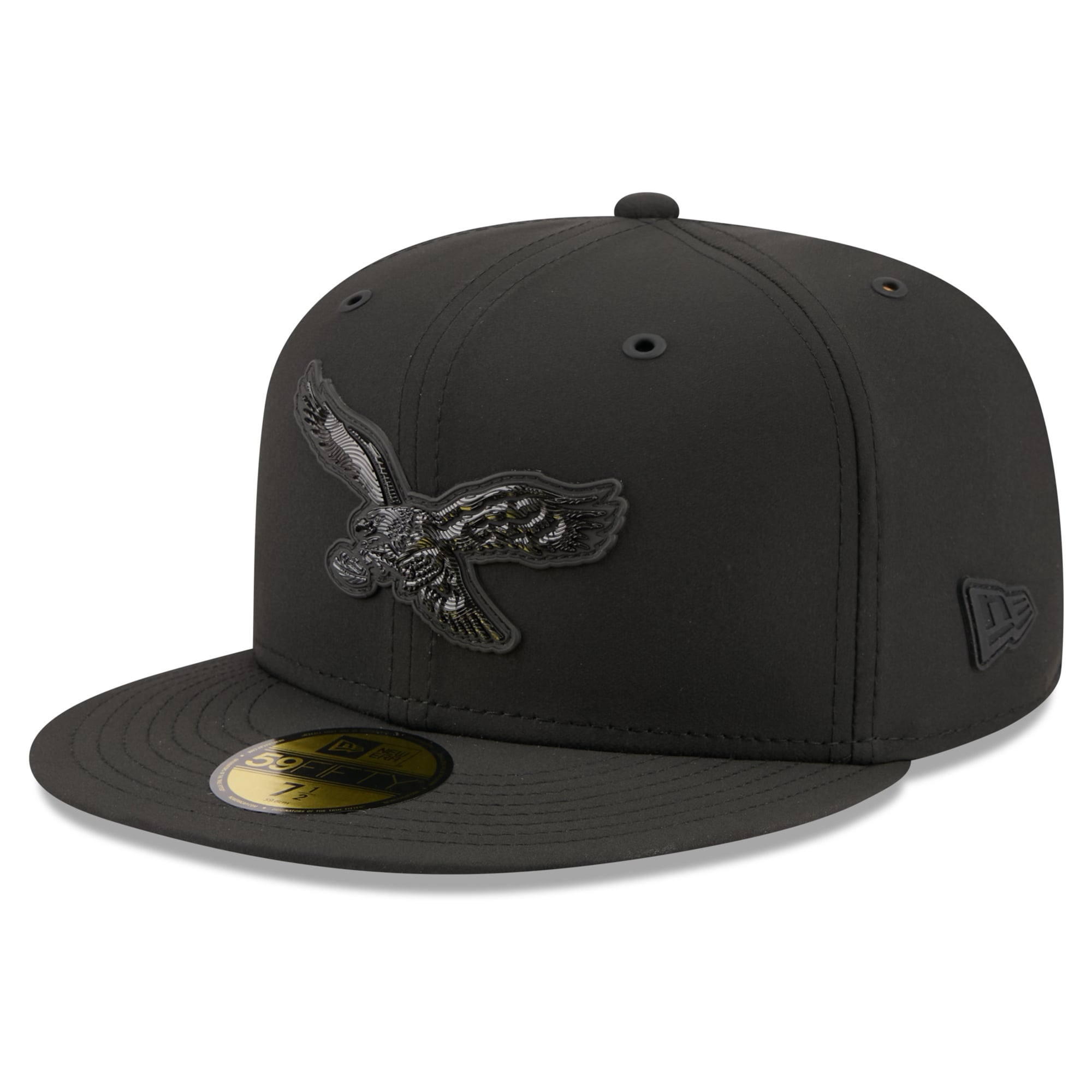 Men's New Era Black Philadelphia Eagles 2026 Sideline Throwback 59FIFTY Fitted Hat