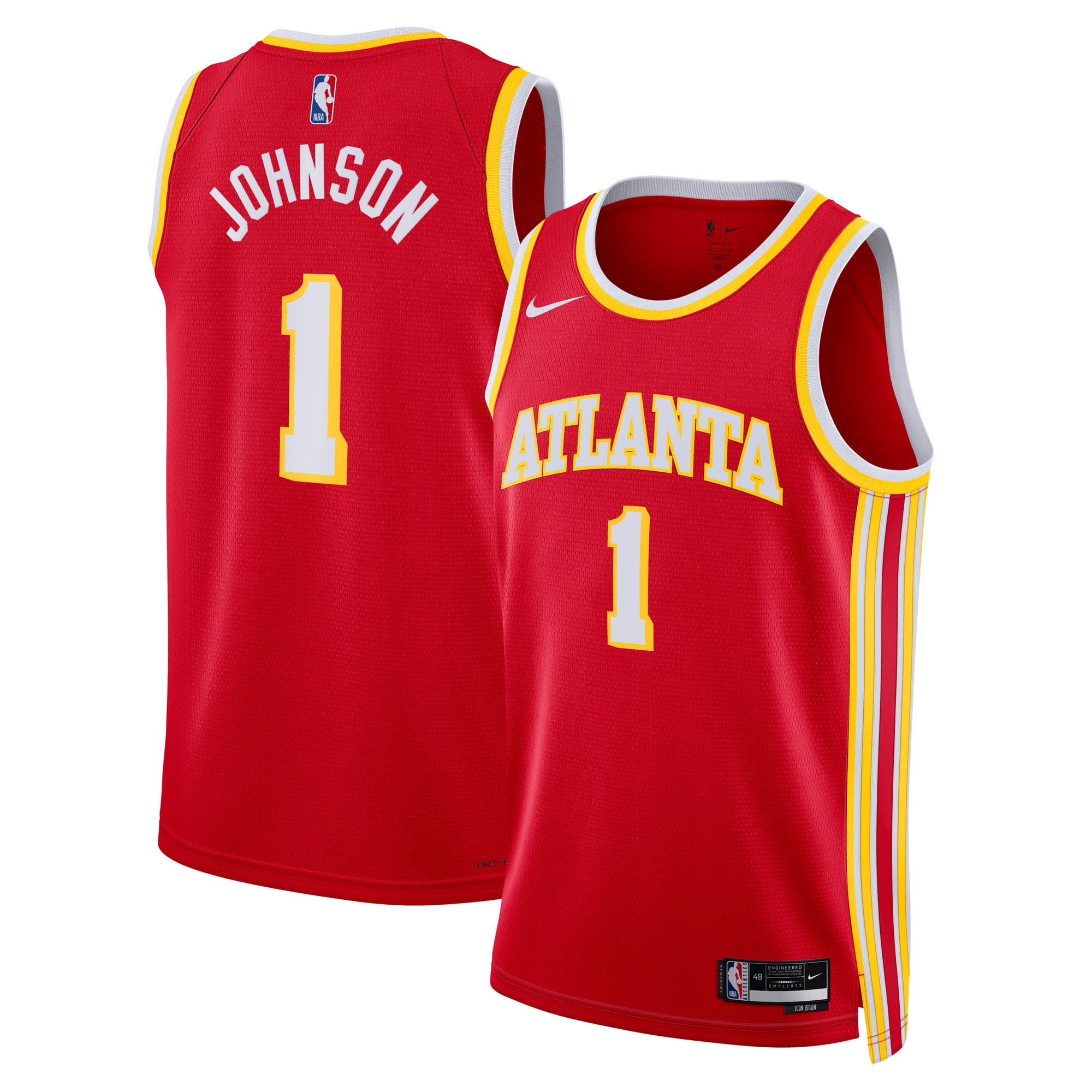 Unisex Nike Jalen Johnson Red Atlanta Hawks Swingman Jersey - Icon Edition
