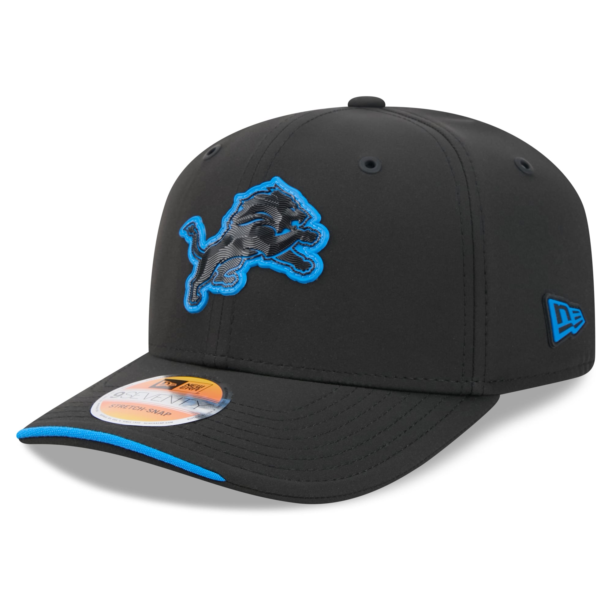 Men's New Era Black Detroit Lions 2026 Sideline 9SEVENTY Adjustable Hat