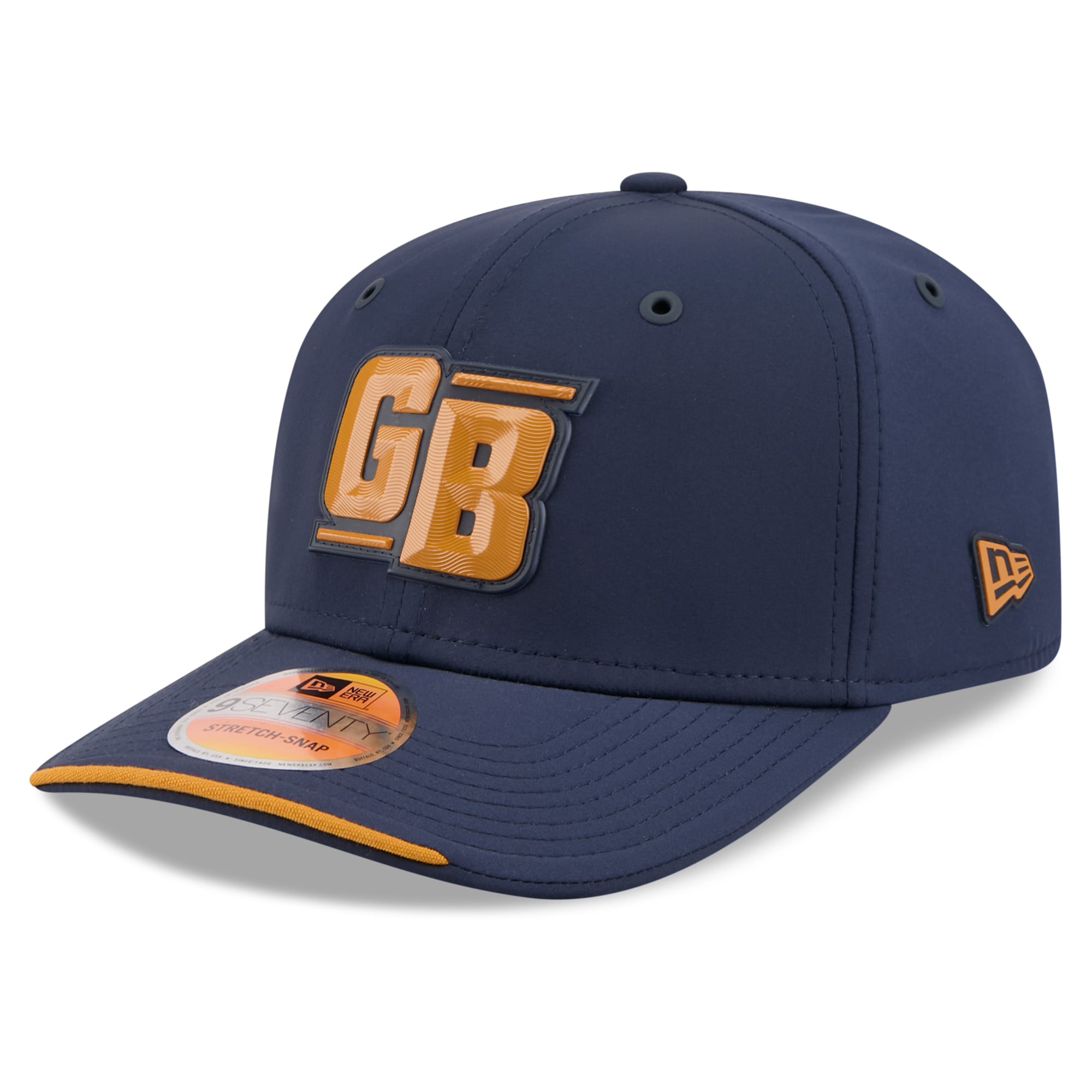 Men's New Era Blue Green Bay Packers 2026 Sideline Throwback 9SEVENTY Adjustable Hat