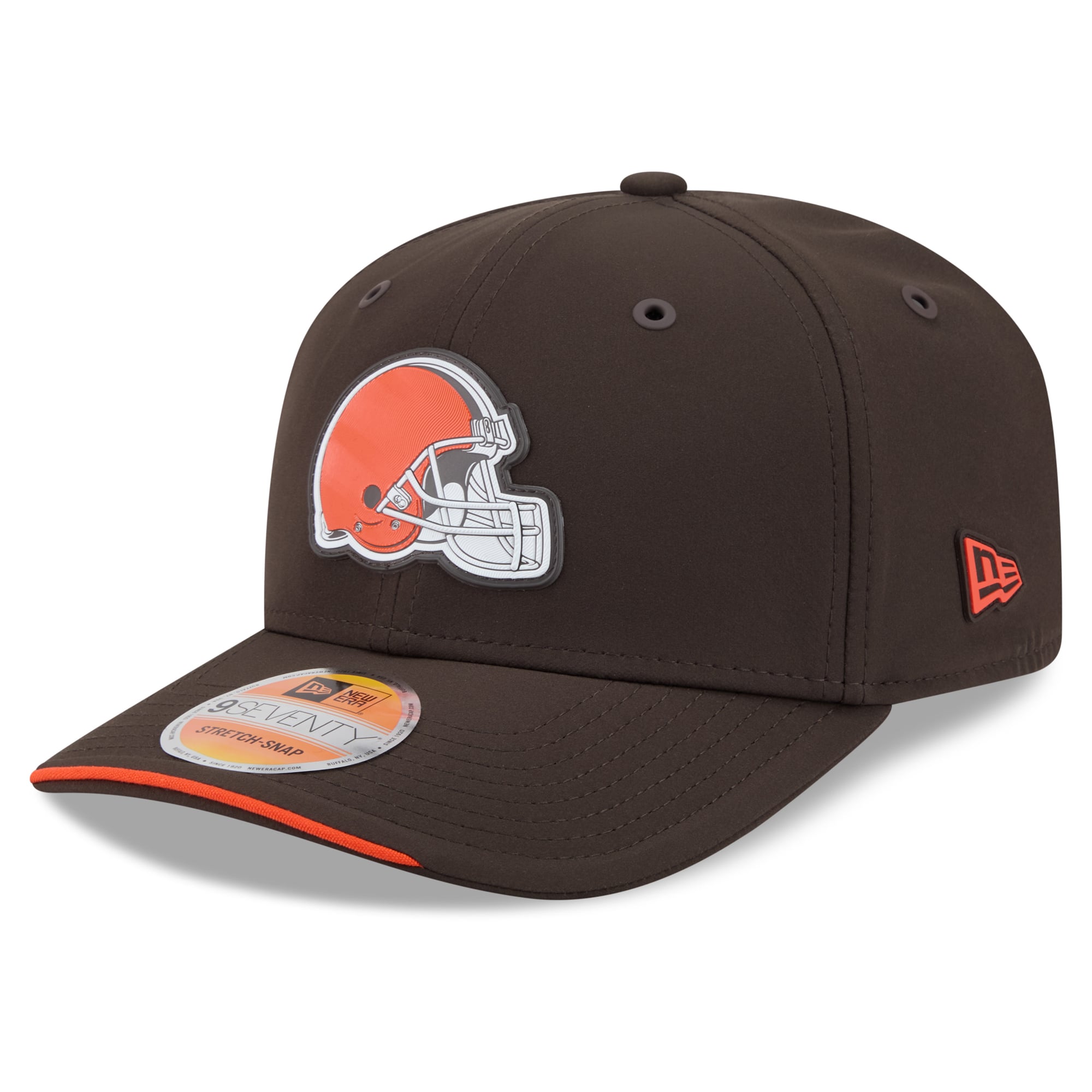 Men’s New Era Brown Cleveland Browns 2026 Sideline 9SEVENTY Adjustable Hat