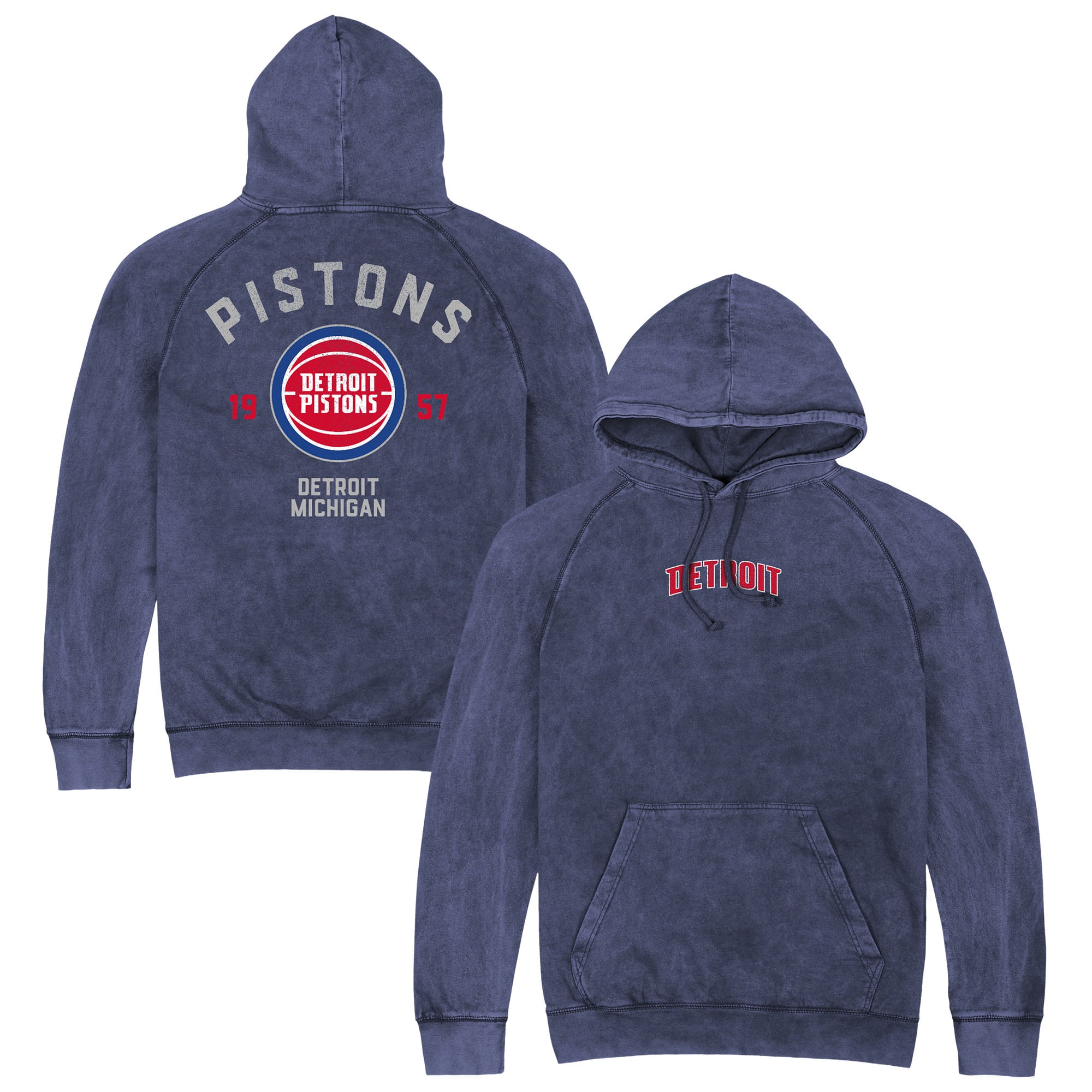 Unisex Stadium Essentials Blue Detroit Pistons Get Back Vintage Raglan Hoodie