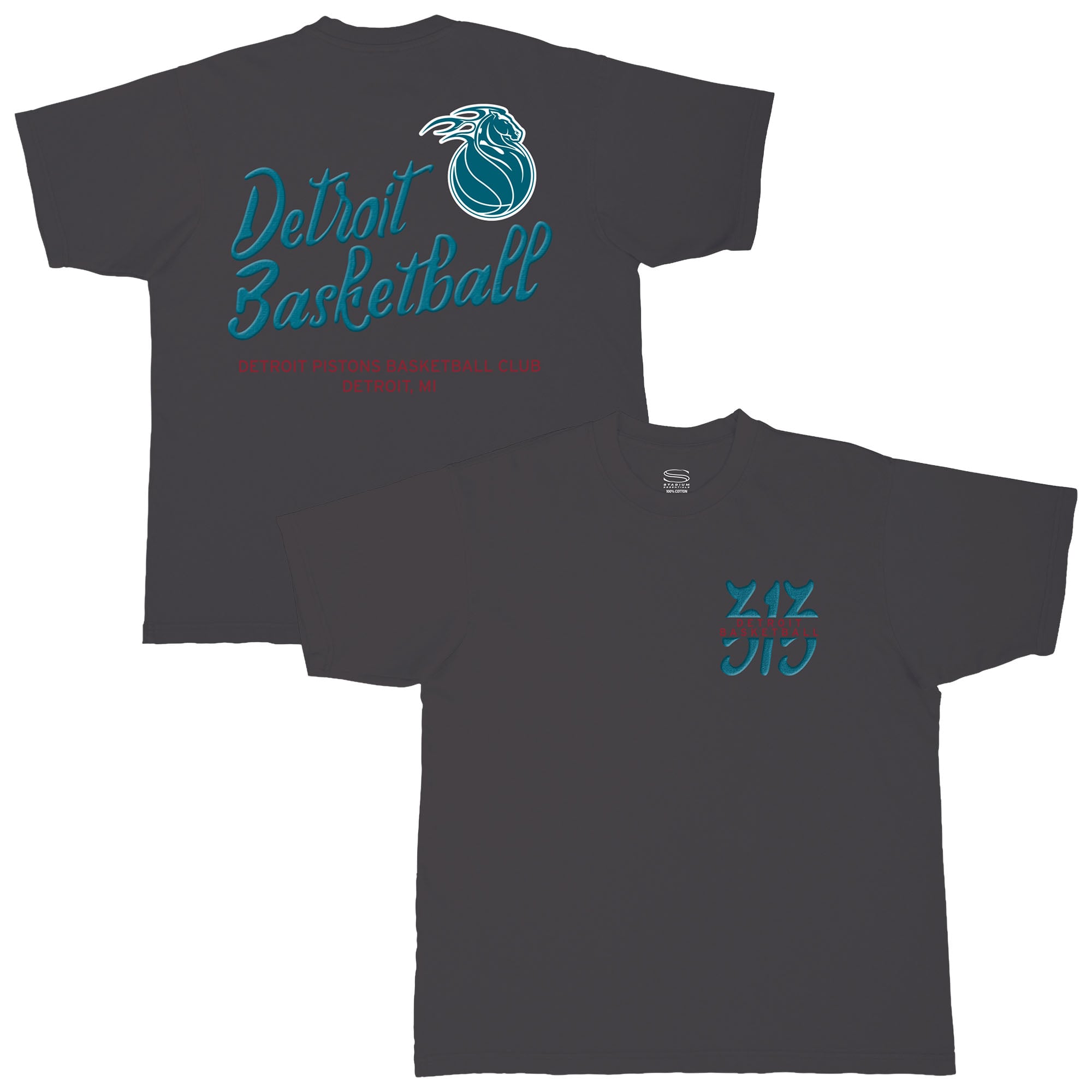 Unisex Stadium Essentials Black Detroit Pistons Local Barfly Urban T-Shirt