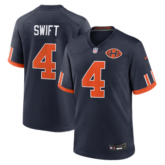 Men's Nike D'Andre Swift Navy Chicago Bears 2026 Rivalries Collection Game Jersey