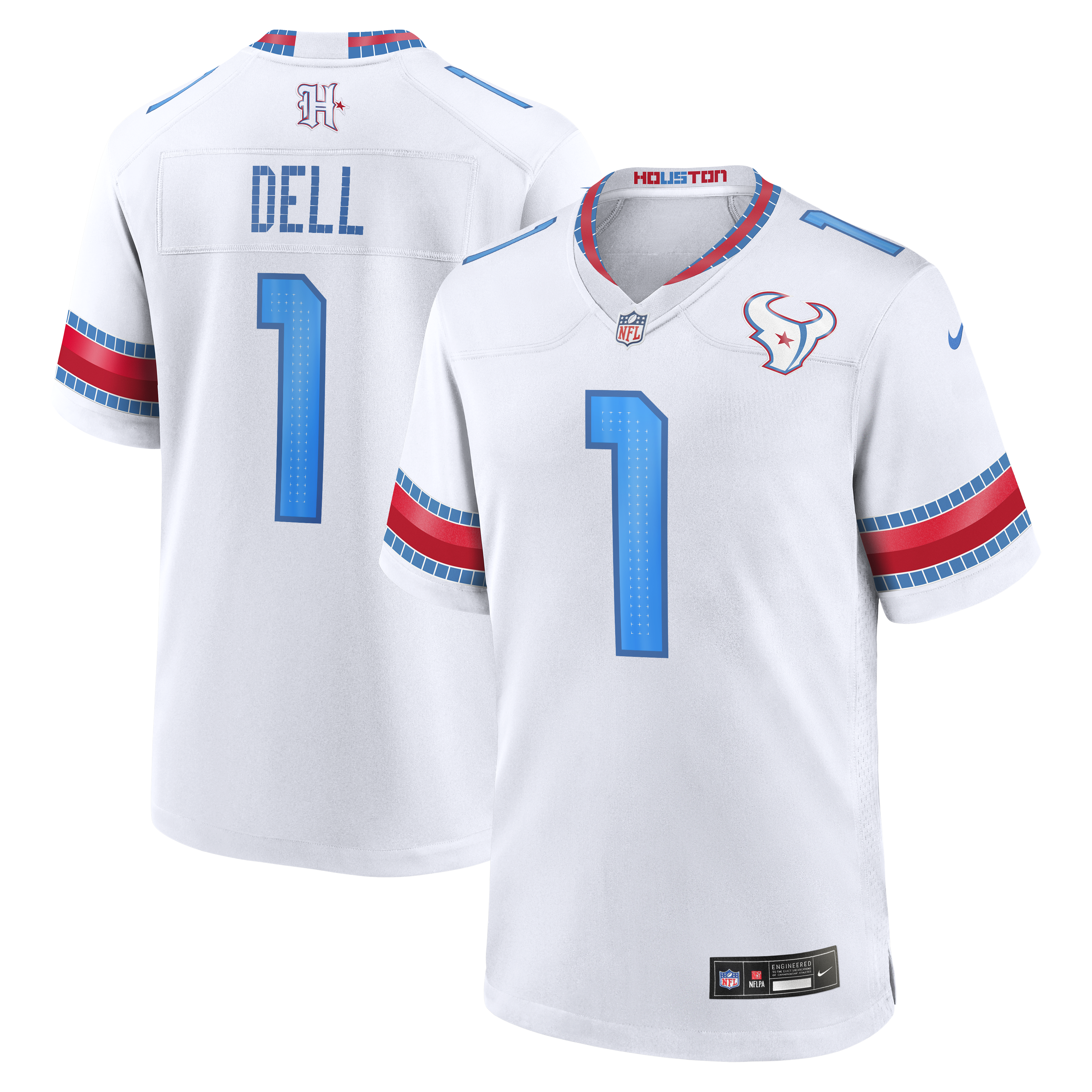 Men's Nike Tank Dell White Houston Texans 2026 Rivalries Collection Game Jersey