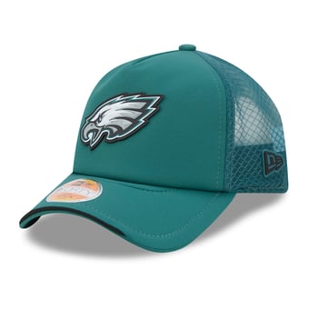 Youth New Era Midnight Green Philadelphia Eagles 2026 Sideline Apex 9FORTY Adjustable Trucker Hat