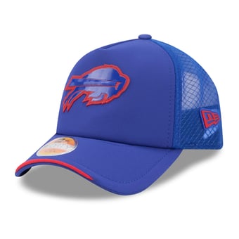Youth New Era Royal Buffalo Bills 2026 Sideline Apex 9FORTY Adjustable Trucker Hat