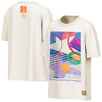 Men's Outerstuff Cream Los Angeles 1984 Summer Olympics Retro Abstract T-Shirt