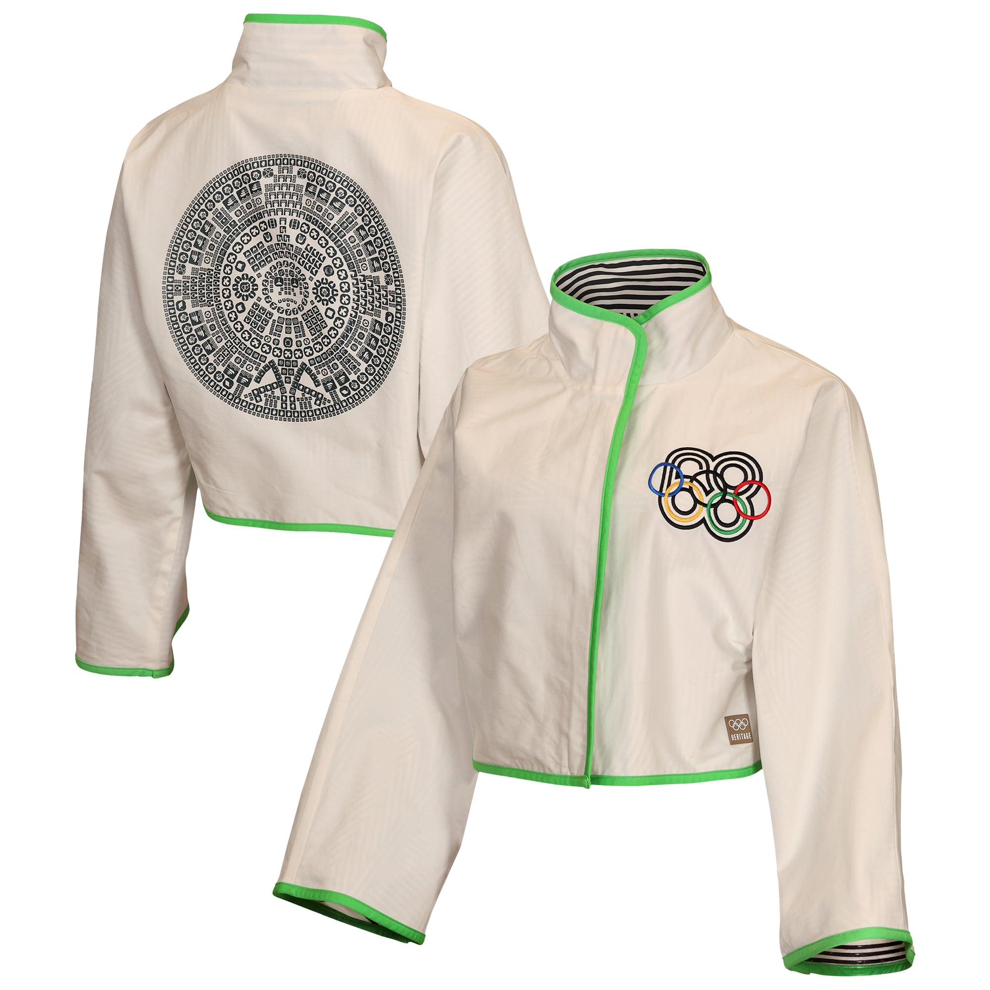 Women's Outerstuff  White Mexico 1968 Summer Olympics Full-Zip Jacket