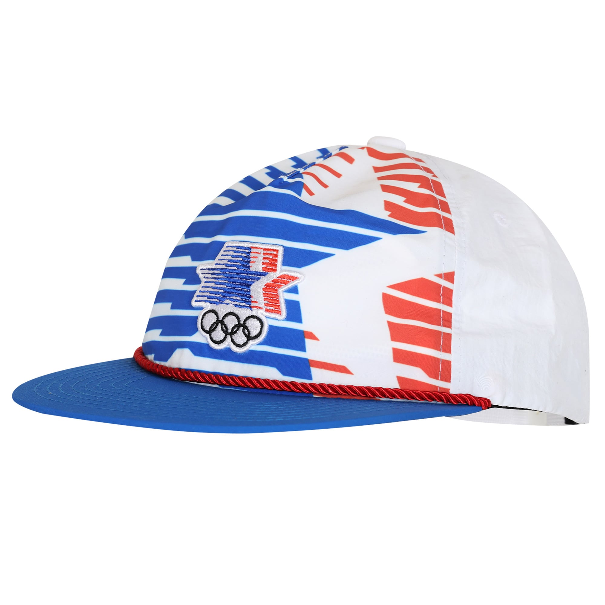 Men's Outerstuff White/Blue Los Angeles 1984 Summer Olympics Golfer Adjustable Hat