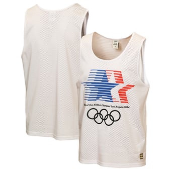 Men's Outerstuff White Los Angeles 1984 Summer Olympics Emblem Box Tank Top