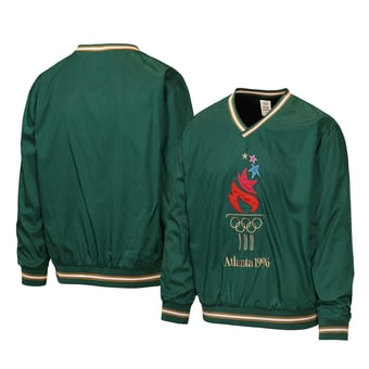 Men's Outerstuff Green Olympic Games Atlanta 1996 Summer Olympics V-Neck Jacket