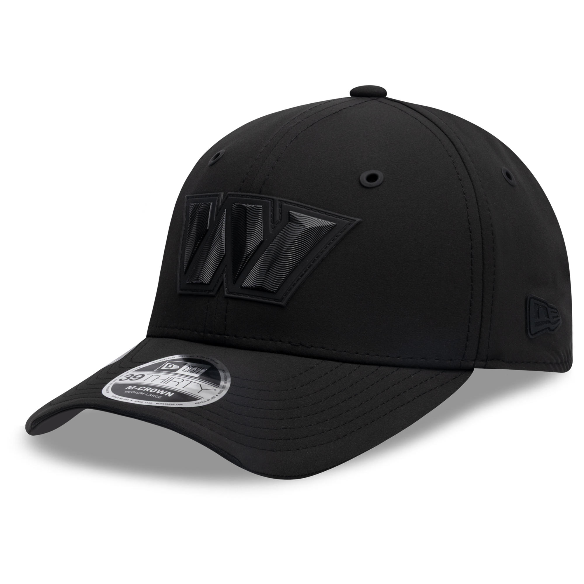 Men's New Era Black Washington Commanders 2026 Sideline 39THIRTY M-Crown Stretch Hat