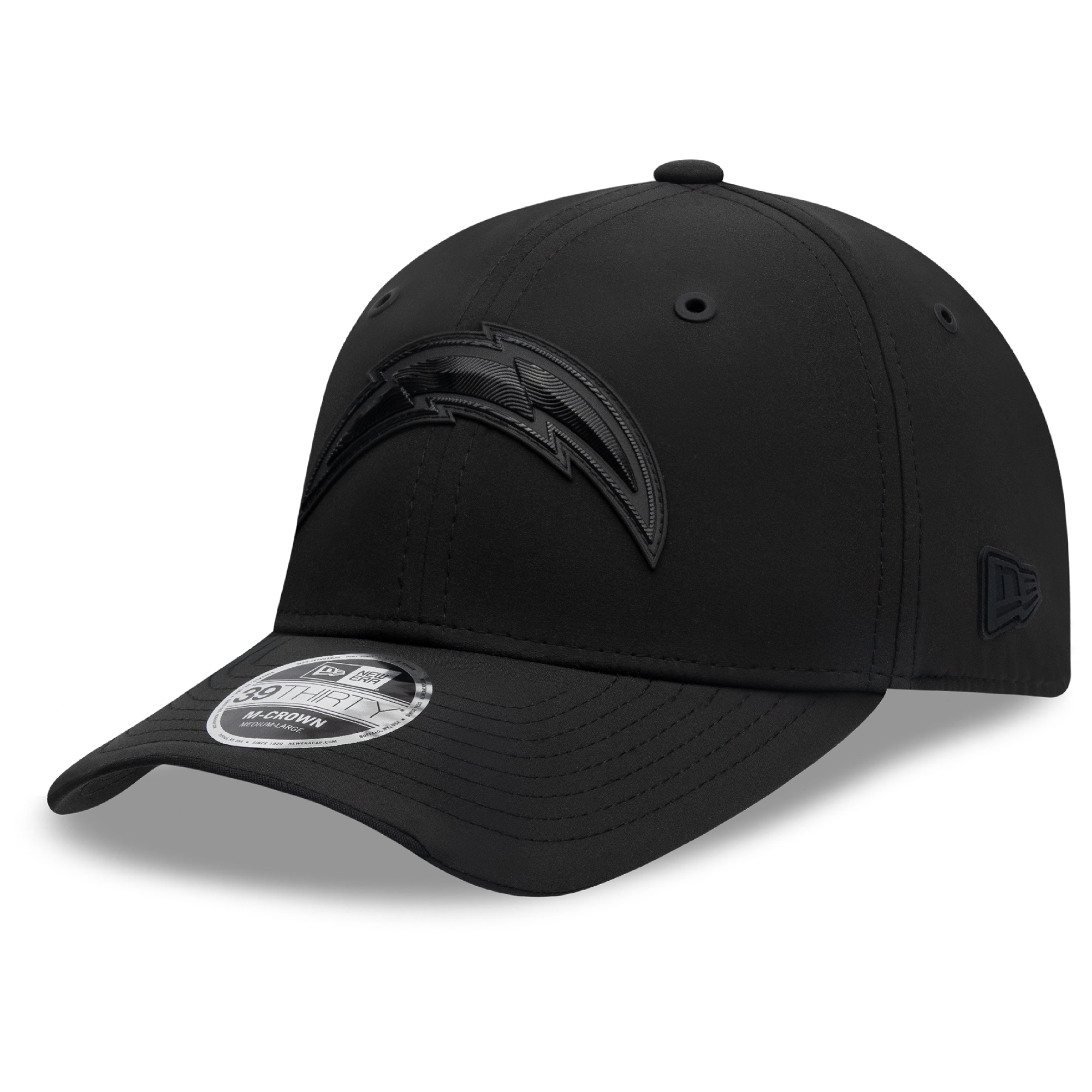Men's New Era Black Los Angeles Chargers 2026 Sideline 39THIRTY M-Crown Stretch Hat