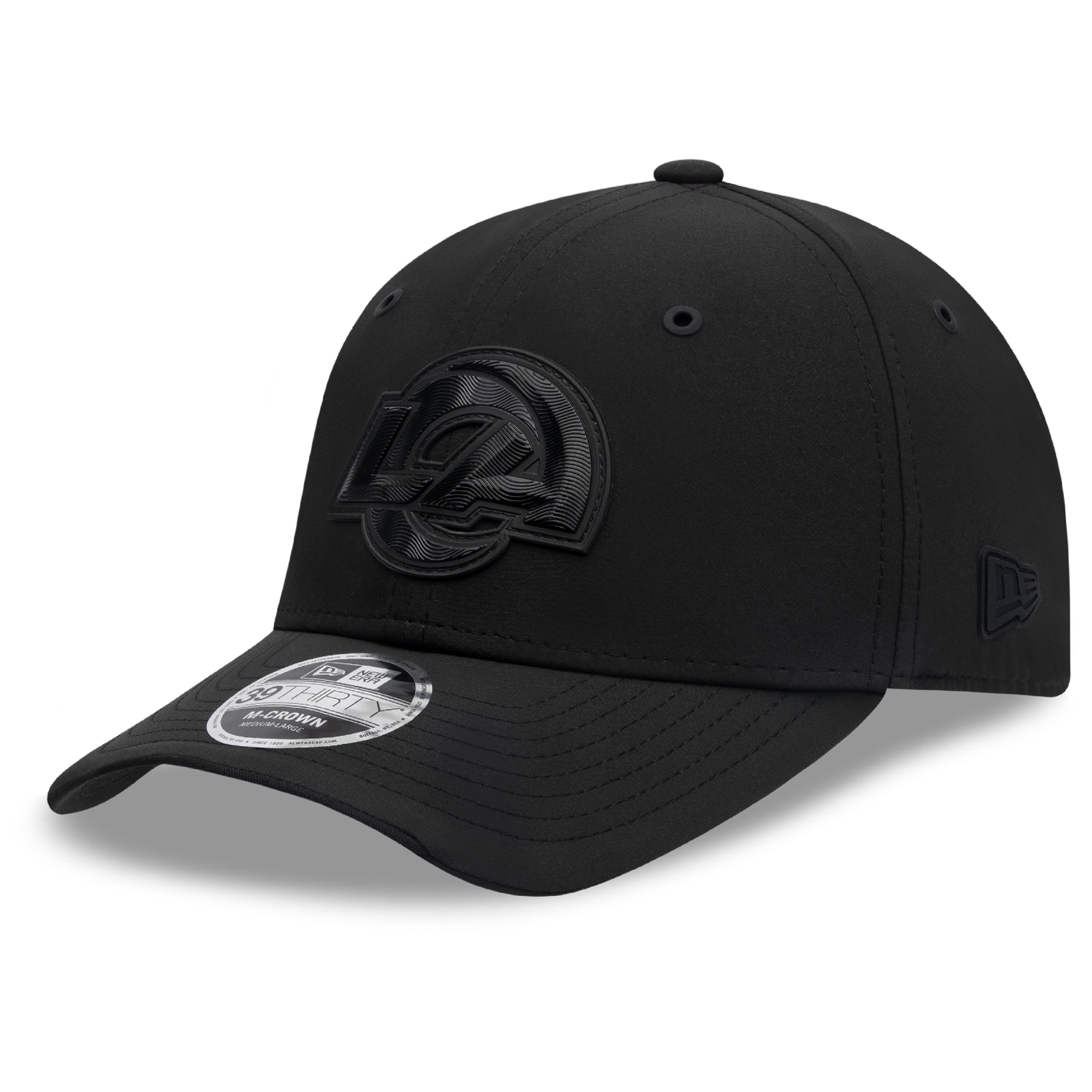 Men's New Era Black Los Angeles Rams 2026 Sideline 39THIRTY M-Crown Stretch Hat