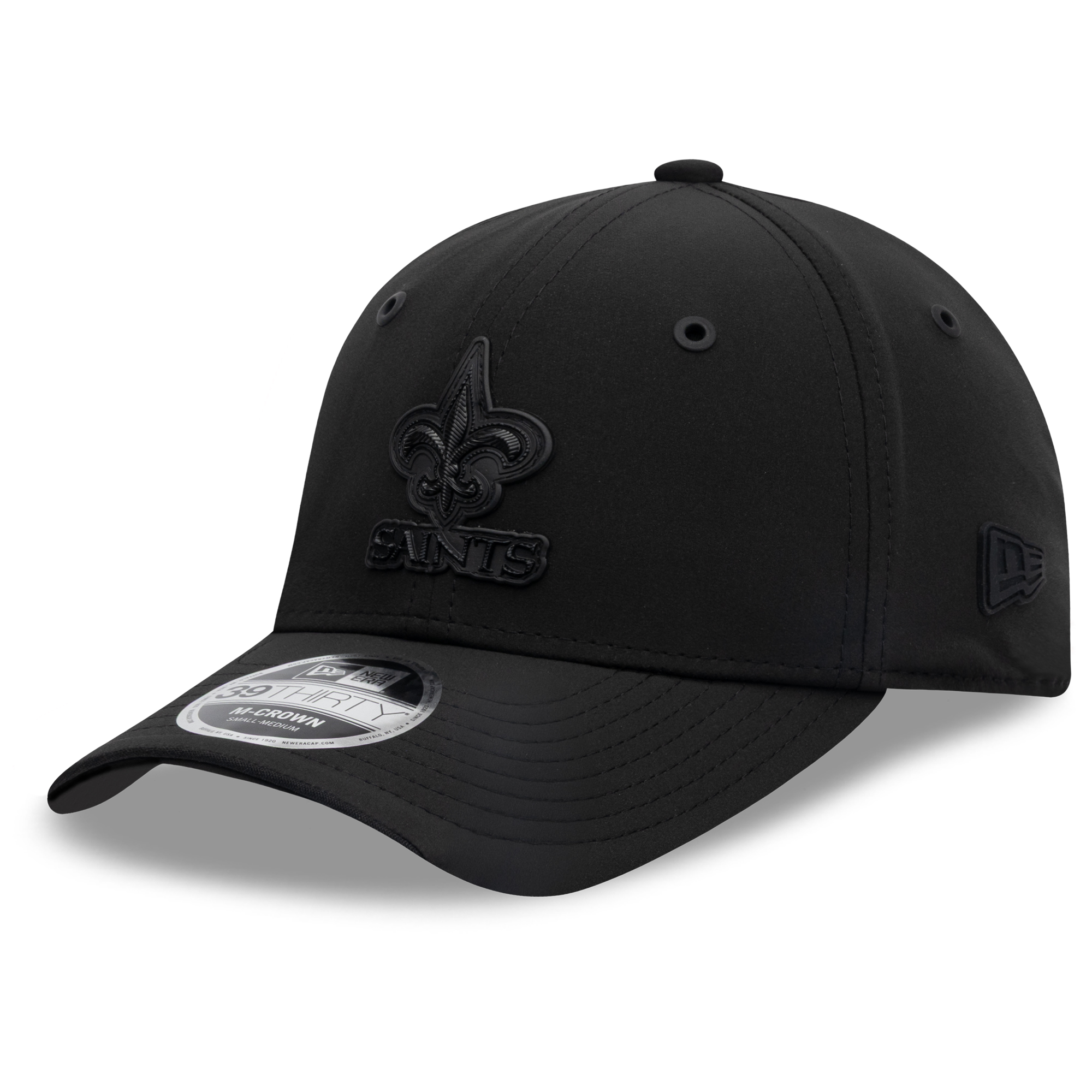 Men's New Era Black New Orleans Saints 2026 Sideline 39THIRTY M-Crown Stretch Hat