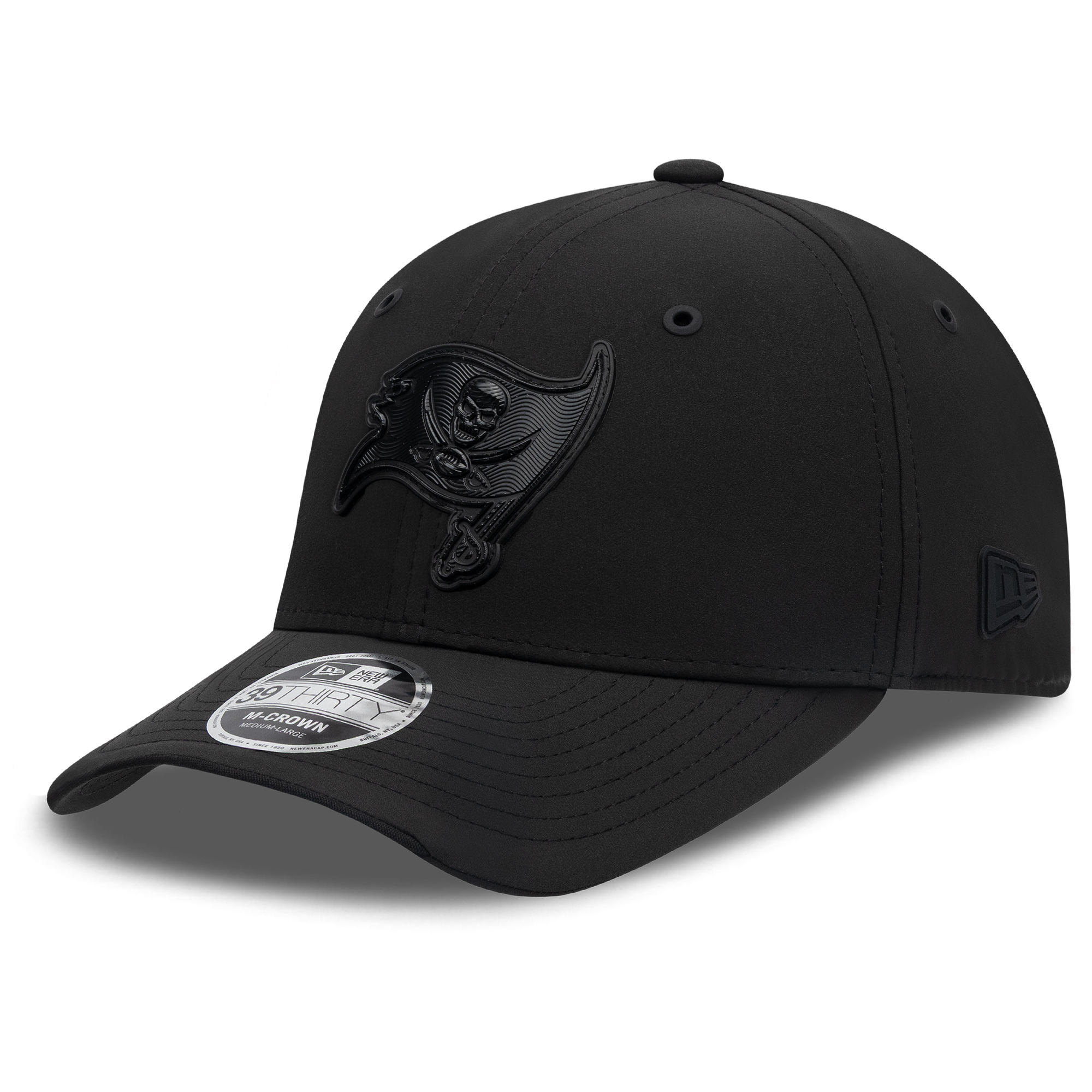 Men's New Era Black Tampa Bay Buccaneers 2026 Sideline 39THIRTY M-Crown Stretch Hat