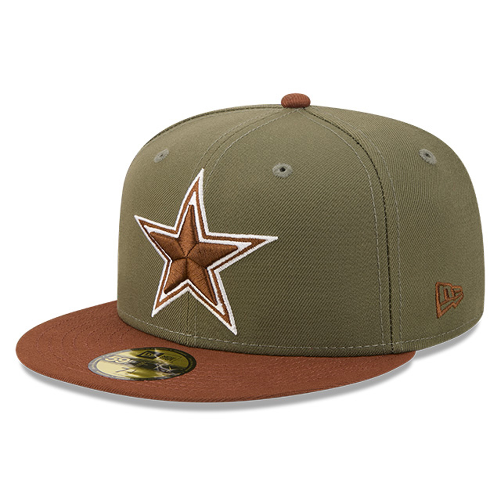 Men's New Era  Olive/Brown Dallas Cowboys Color Pack 59FIFTY Fitted Hat